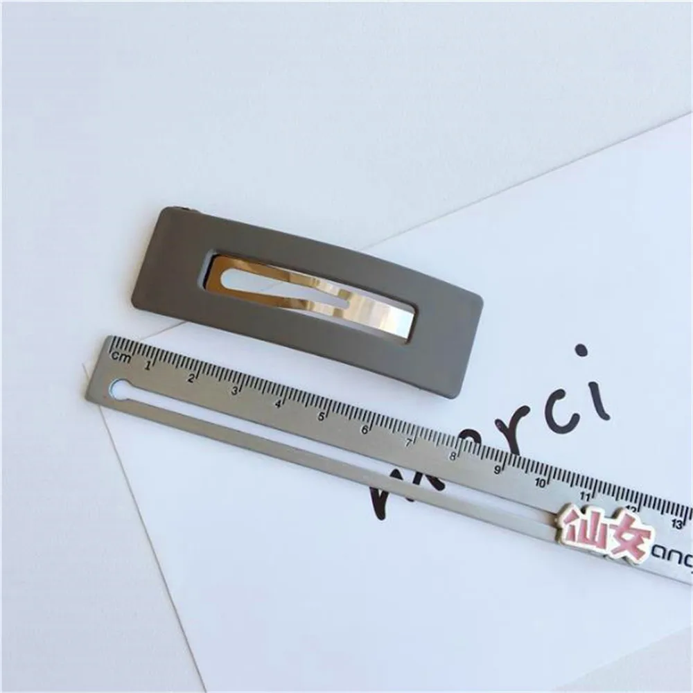 

1 PC Fashion Women Candy Color Square Hair Clips Girls BB Hairpins Metal Barrettes Styling Tools Hair Accessories for Daily Life