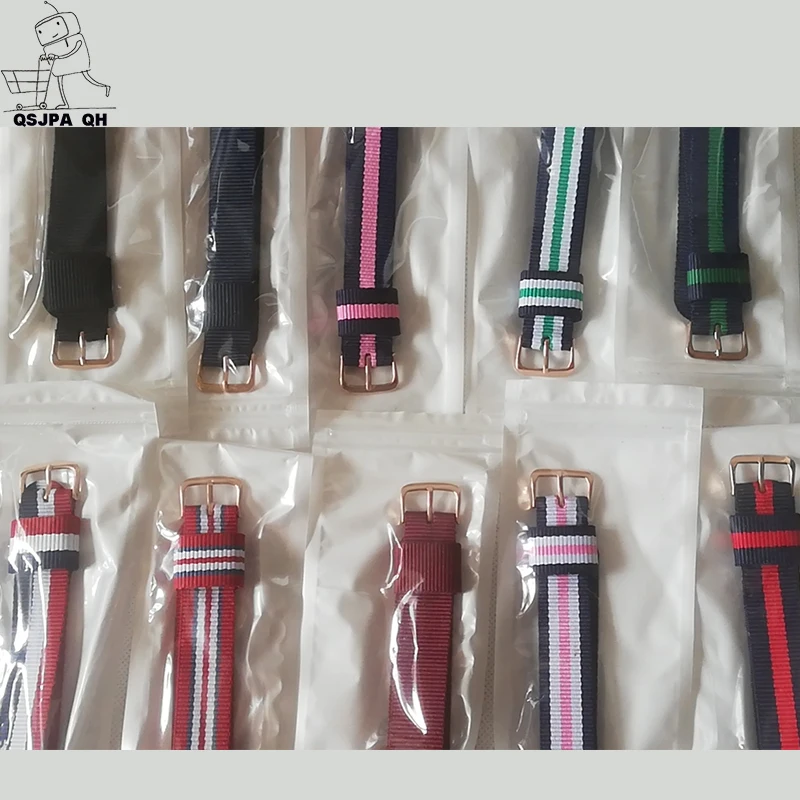 Мужские и женские наручные часы с нейлоновым ремешком 18 мм 20 мм|Ремешки для часов|