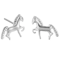 925 sterling silver earrings small horse fashion earrings for women popular jewelry personality small horse ear studs jewelry
