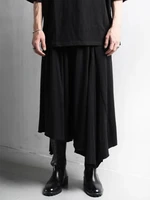mens wide leg pants spring and autumn new yamamoto style personality asymmetric design hip hop casual loose oversized pants