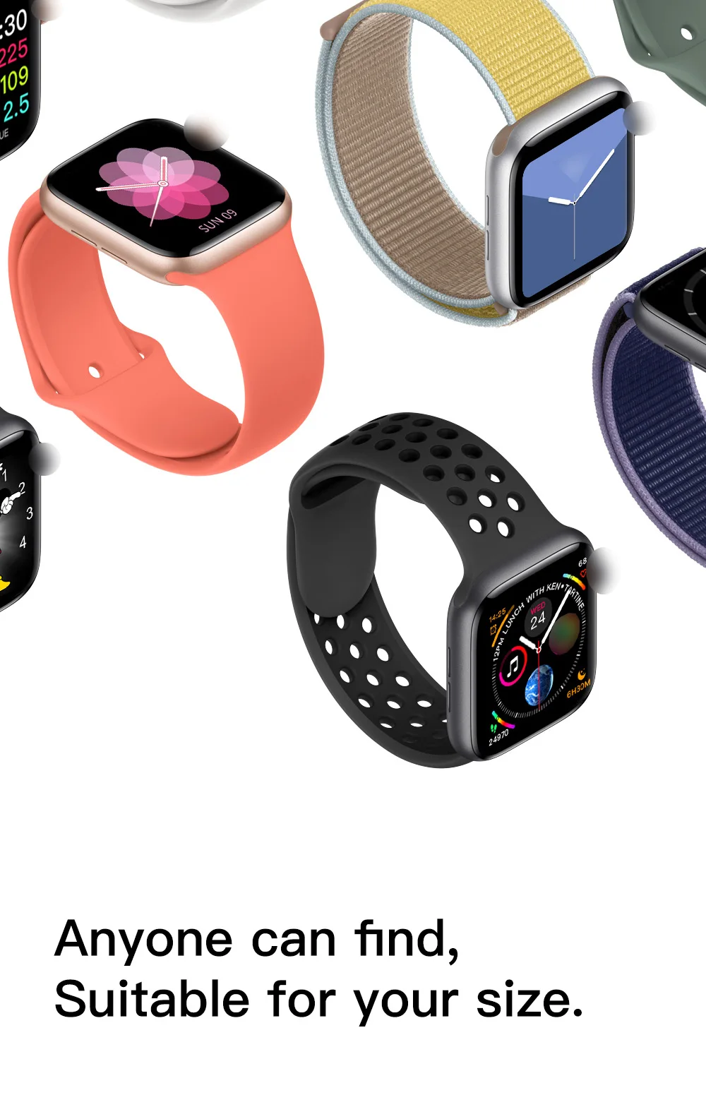 SONGKU IWO 12 часы серии 5 1:1 умные часы 40 мм 44 мм Bluetooth часы для apple iPhone Siri Android телефон цветной ремешок