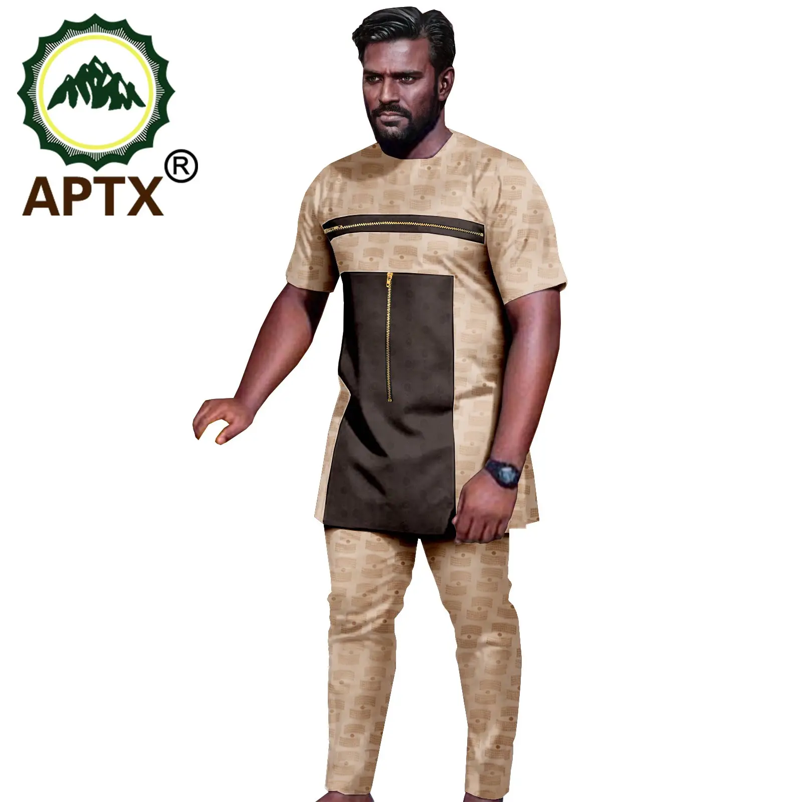 Спортивный костюм для мужчин в африканском стиле Dashiki топы и штаны мальчиков из 2