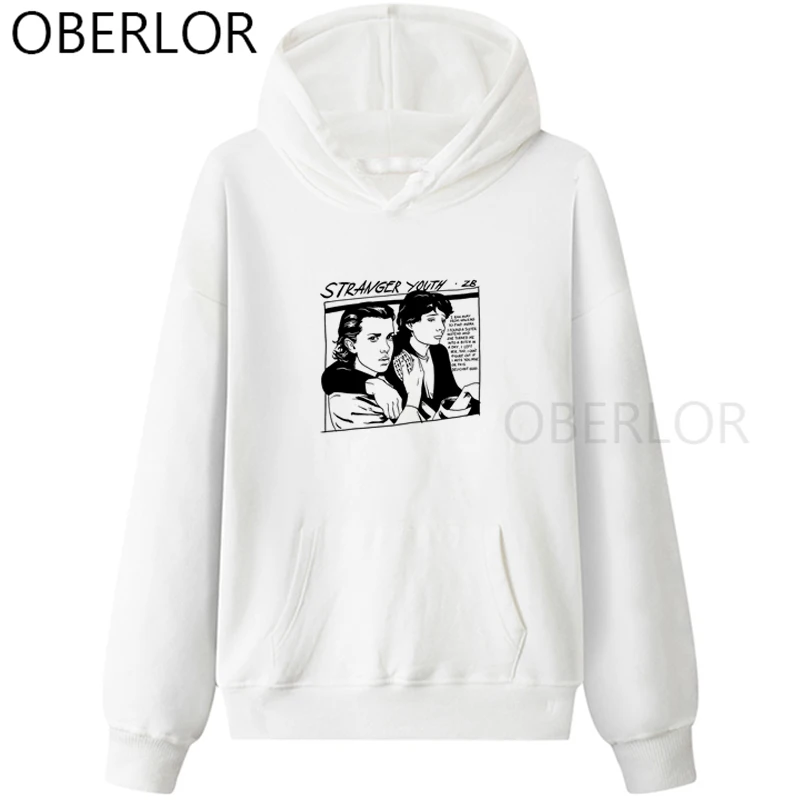 

Stranger Youth White Funny Woman Hoodies Casual Long Sleeve Autumn Womens Sweaters Male Loose Sweatshirts Hoodies