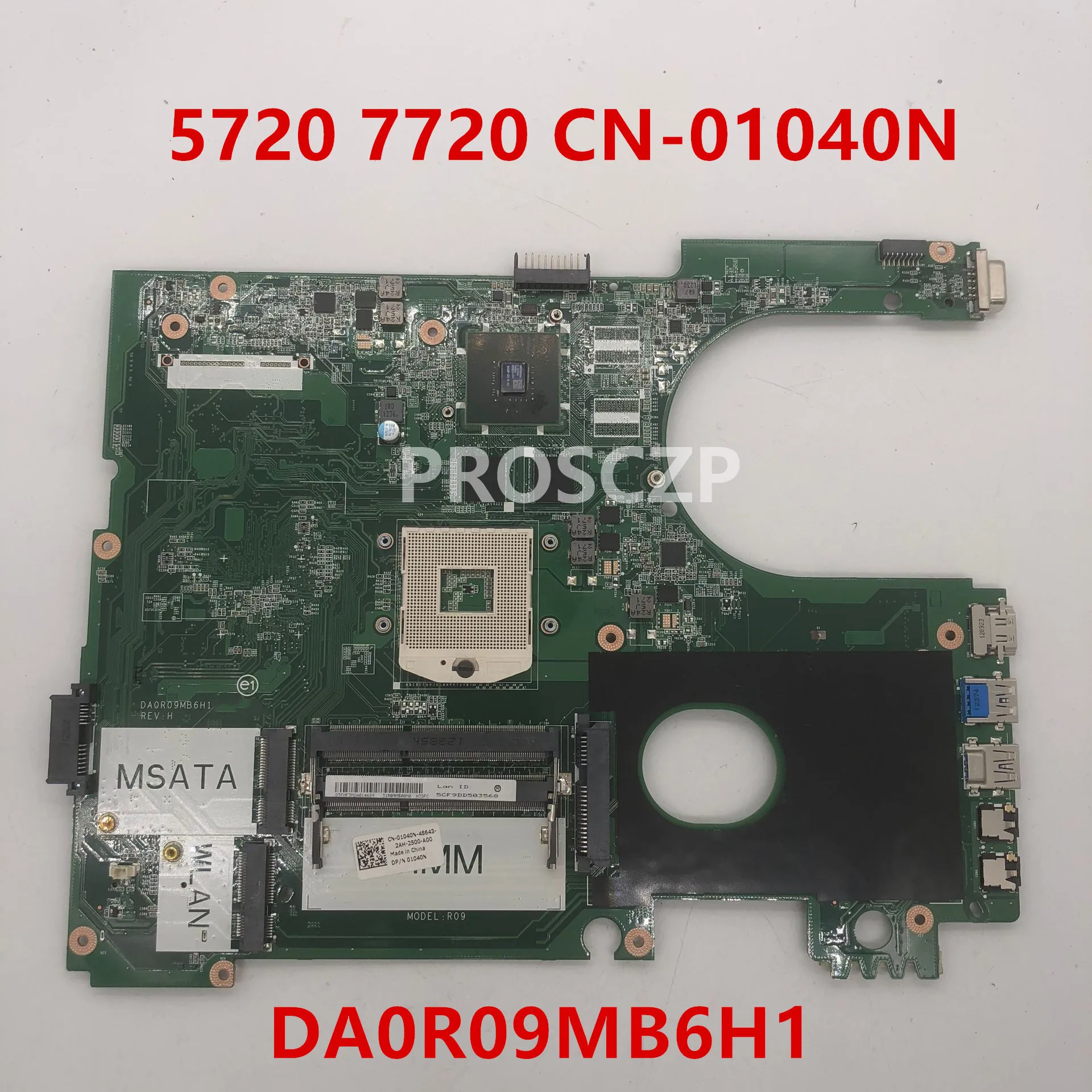 Материнская плата для ноутбука высокое качество 15R 5720 7720 Φ 01040N 1040N PGA989 DDR3 DA0R09MB6H1