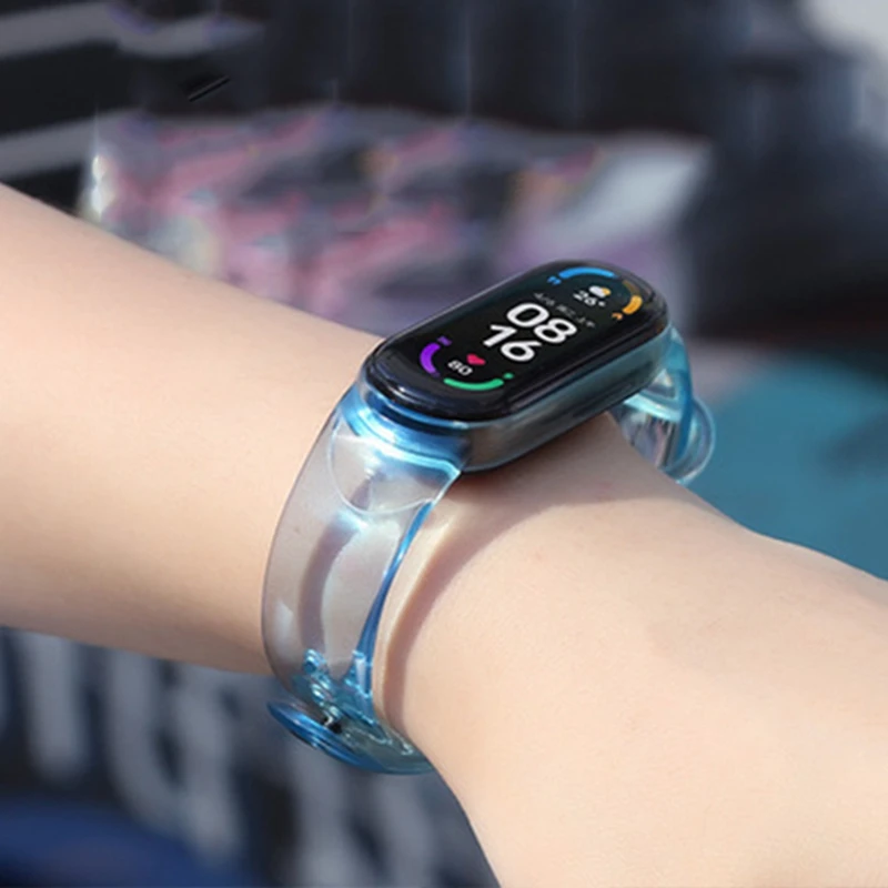 Сменный прозрачный силиконовый ремешок для браслета Xiaomi Mi Band 6 mi band 5 | Электроника