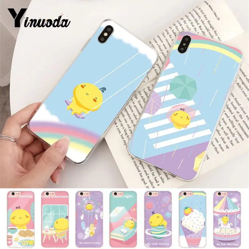 

Yinuoda For iphone 7 XSMAX Case Yellow Duck Coque Shell Phone Case for iPhone 8 7 6 6S Plus X 10 5 5S SE XR XS XSMAX