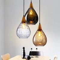 modern glass pendant lights water drop lampshade pendant lamp led hanging lamp ceiling for kitchen fixture cafe bar dining room