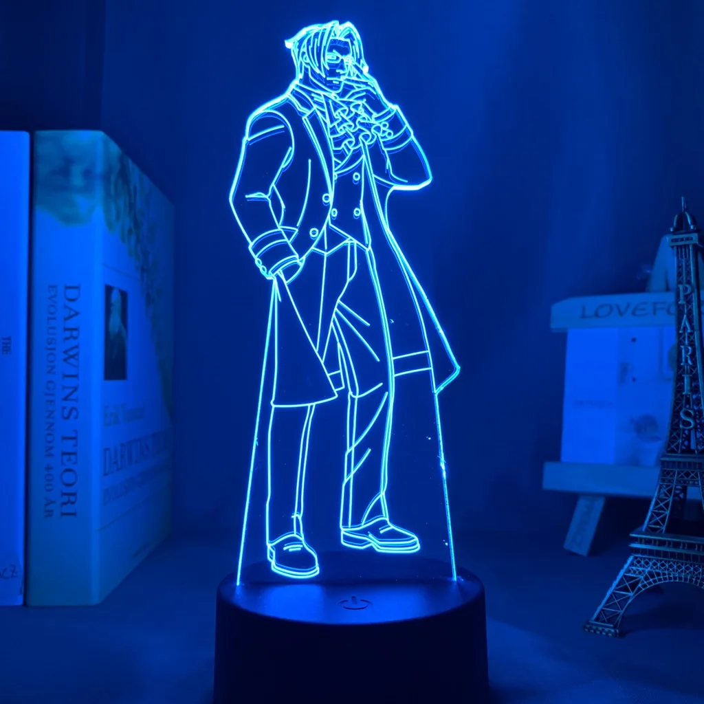 

Anime Ace Attorney Miles Edgeworth Led Night Light for Bedroom Decor Birthday Gift Night Lamp Miles Edgeworth Light Gadget