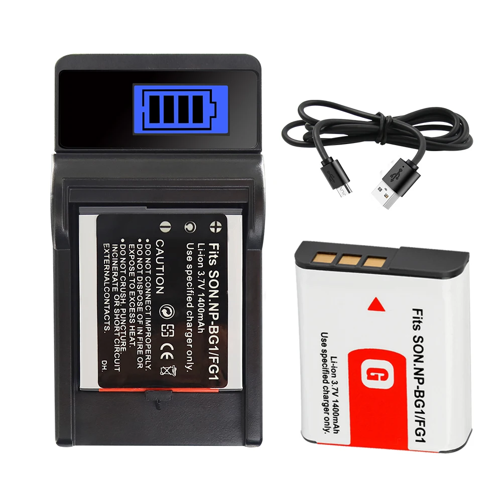 NP BG1 FG1 аккумулятор для Sony Cyber Shot DSC W100 H3 H7 H9 телефон Npbg1 1400 мАч|Цифровые
