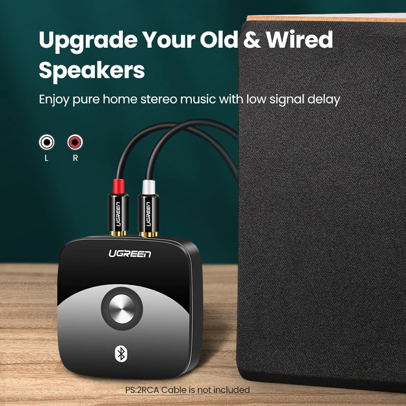 ugreen bluetooth rca 5 0 receiver aptx ll 3 5mm jack aux audio wireless adapter for car tv music player 10m receiver receptor free global shipping