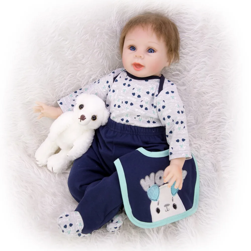 Boneca reborn Мягкий силиконовый винил baby boy куклы для детей подарок настоящий bebe Малыш