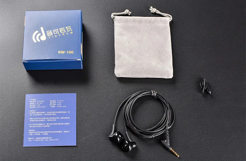 YINCROW RW100 HiFi Басс наушники Половина в ухе наушники проводные 3,5 мм Gaming headset RW919 RW777 X6 P1 DT6 PT15 PT25 MS16 DT8 ZST T2