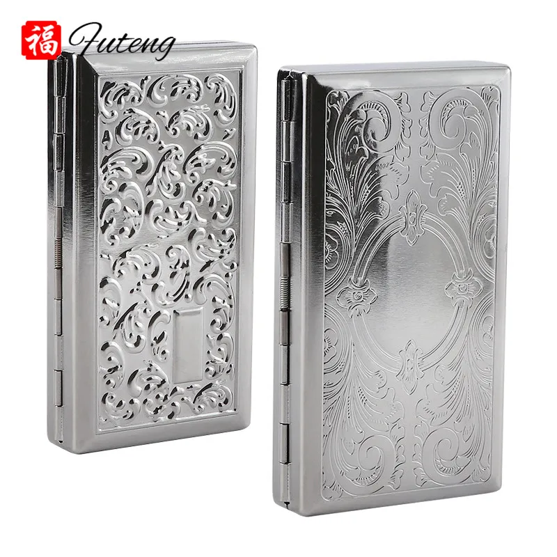 Футляр для сигарет 18 шт. металлический многофункциональный | Дом и сад