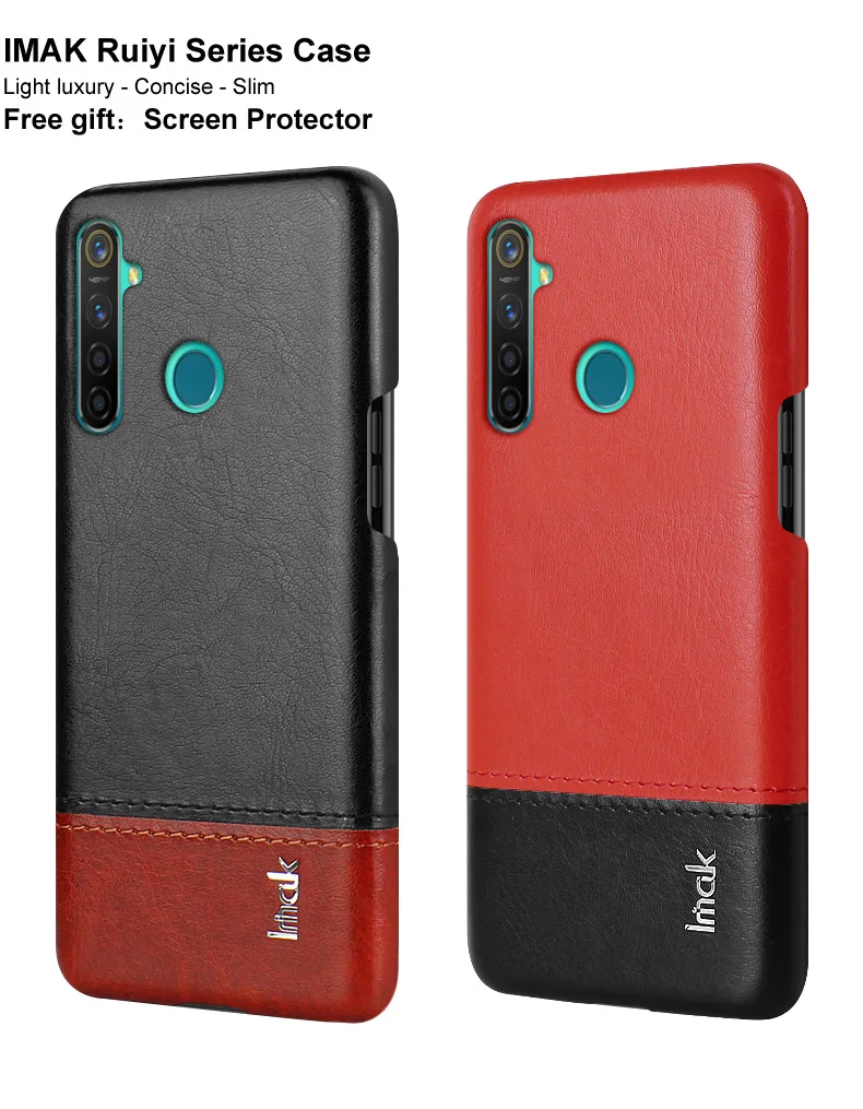 Realme 5Pro защитный чехол iMAK лаконичная кожа для Funda Oppo Realme 5 Pro чехол задняя крышка Realme5 Pro Real Me Роскошный чехол