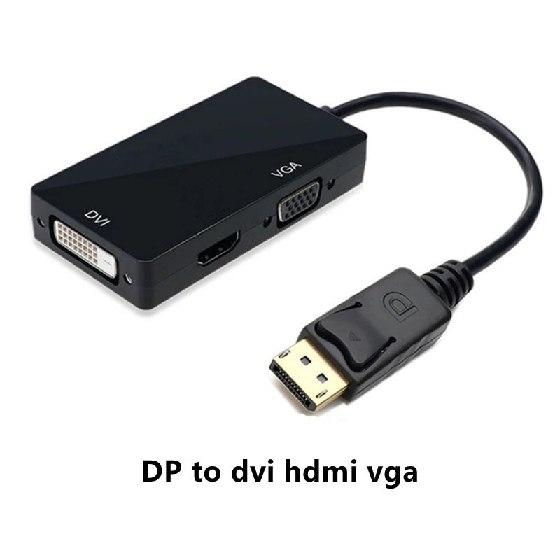 Адаптер Jillway Mini для порта дисплея HDMI VGA DVI 4K DP 3 в 1 коннектор конвертер видеодисплея