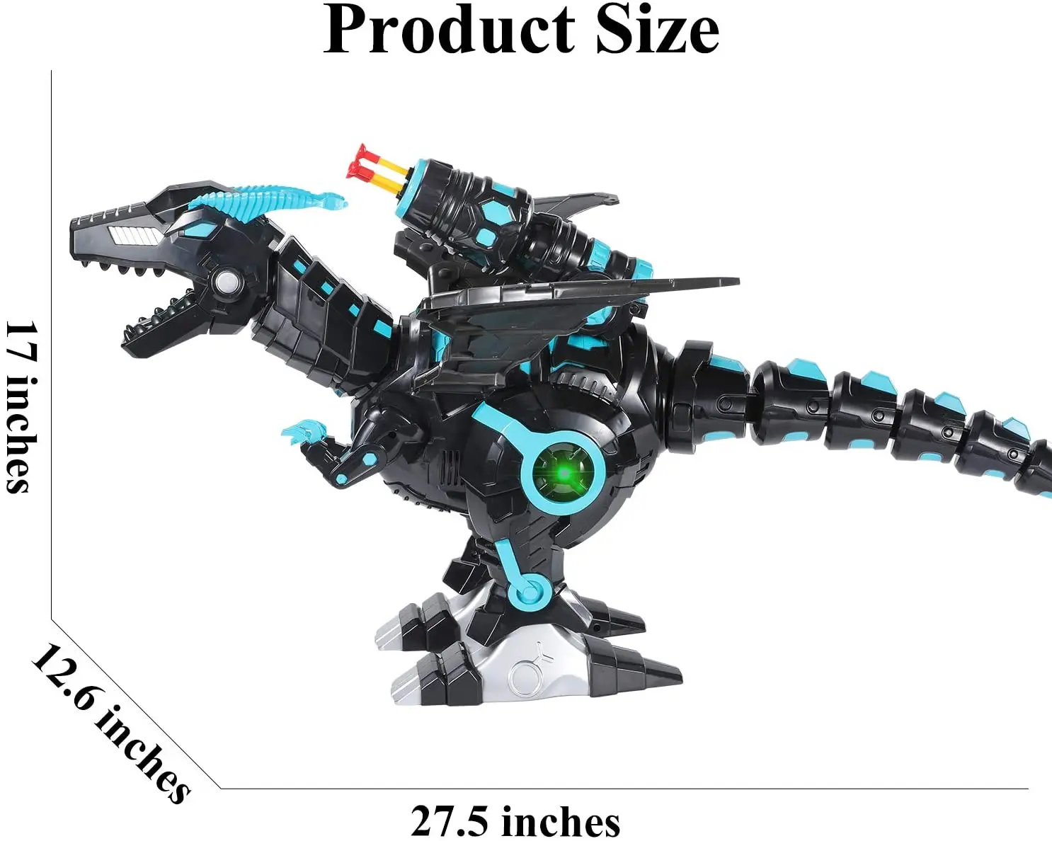Dinosaurio el&eacute;ctrico de Control remoto para ni&ntilde;os, juguetes educativos de animales, Robot de radiocontrol-2