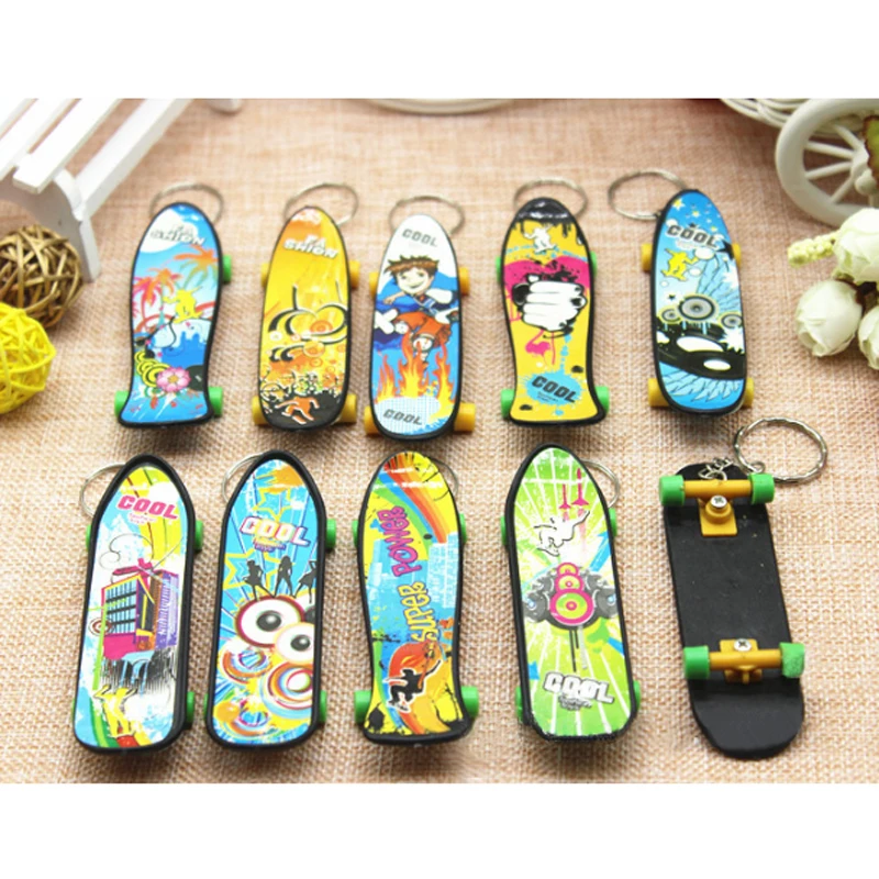 20 шт./лот смешанные стили мини раздвижная пластина брелок для скейтборда ключей