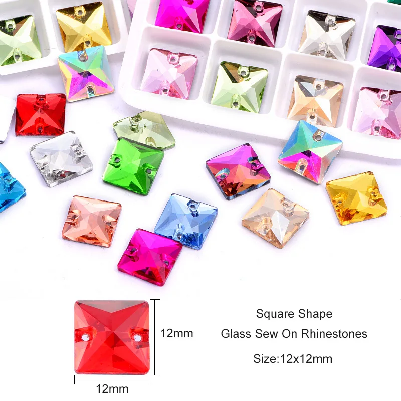 Стеклянные стразы для украшения свадьбы все цвета 12 мм 36 цветов F0103|Стразы| |
