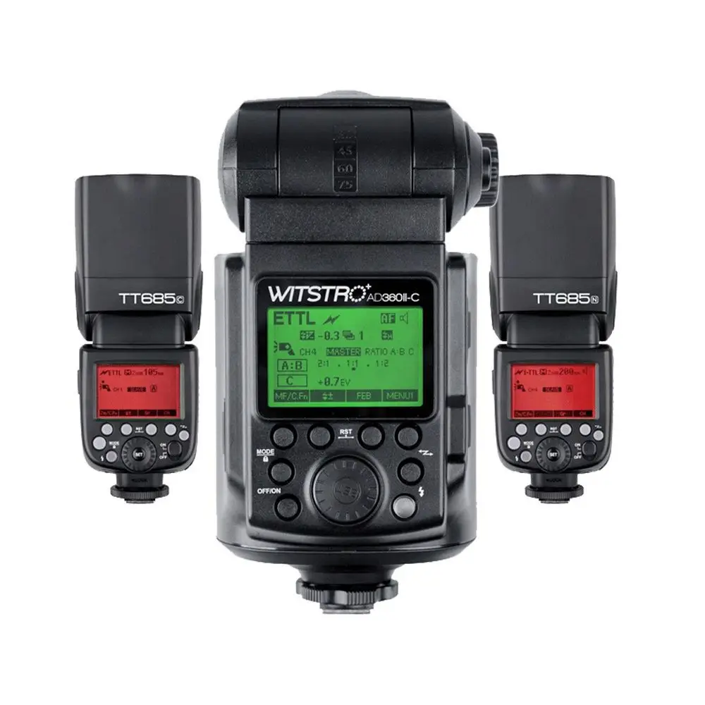 Godox AD360II для Canon GN80 E-TTL master Speedlite + 2 шт TT685 Slave TTL Flash | Электроника