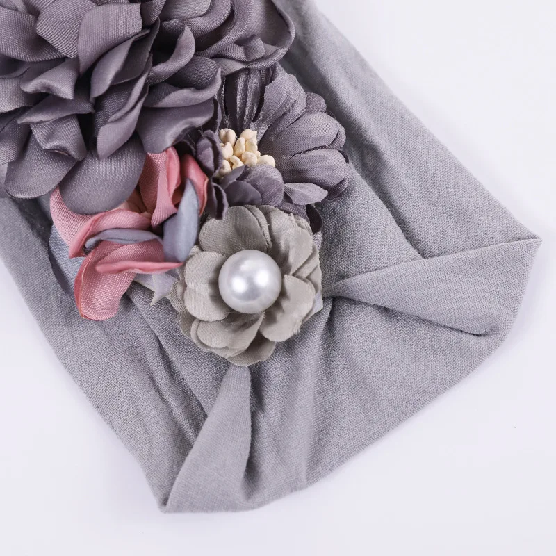 

Fashion Kids Hair Bands Cute 3D Flower Stretch Turban Princess Head Wrap Soft Headband For Baby Girls Elastic Bow Hairband