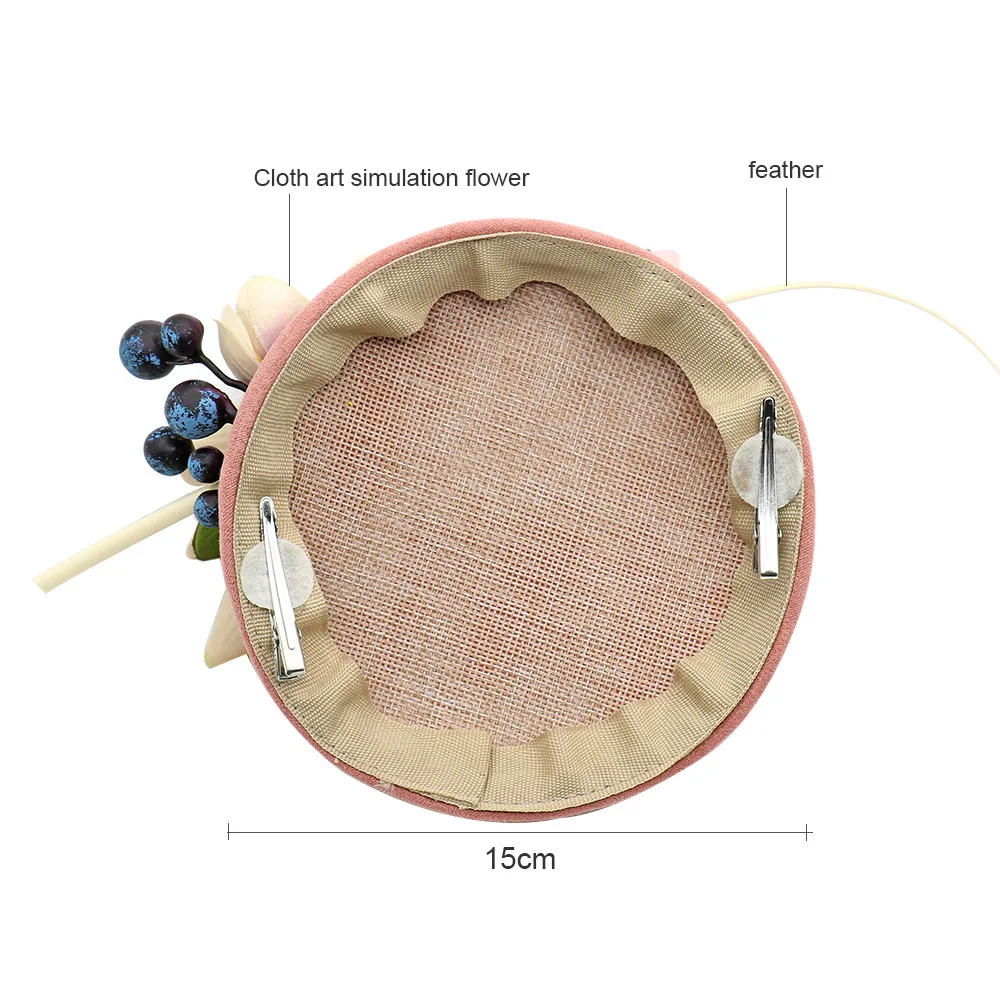 Для торжественного случая шапка для женщин и девушек лотоса цветы перья шляпа