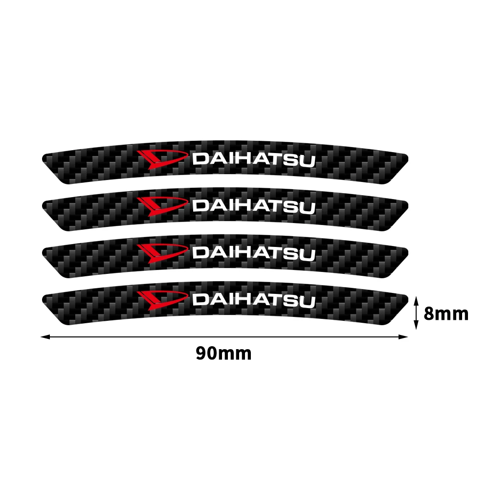 4 шт. наклейки на обод колеса автомобиля из углеродного волокна и алюминия -