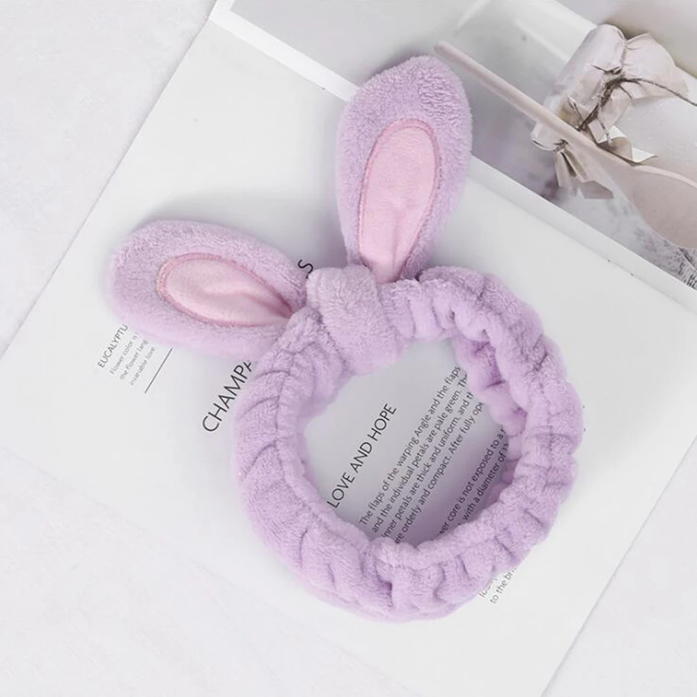 

Wash Face Hair Holder Hairbands Soft Warm Coral Fleece Animal Ears Headband For Women Girls Turban Fashion Hair Accessories