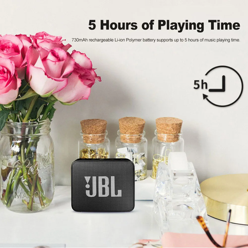 구매 JBL-오리지널 GO 2 무선 블루투스 스피커, 마이크가 있는 미니 IPX7 방수 야외 사운드 충전식 배터리