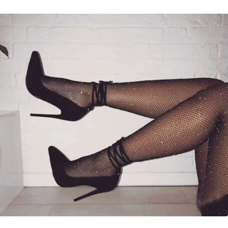 Сексуальные колготки с кристаллами для женщин 2020 Новое поступление жаккардовые