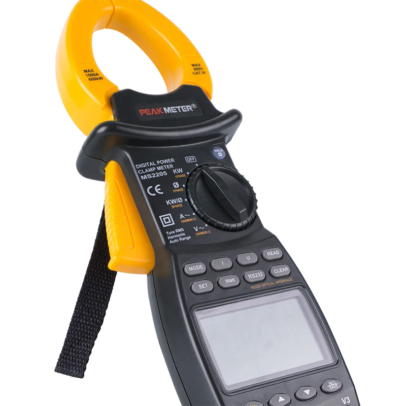 

PM2205 Electrical Digital ac power meter clamp RMS Harmonic Reactive Power, Active Energy electric best brand other power tools