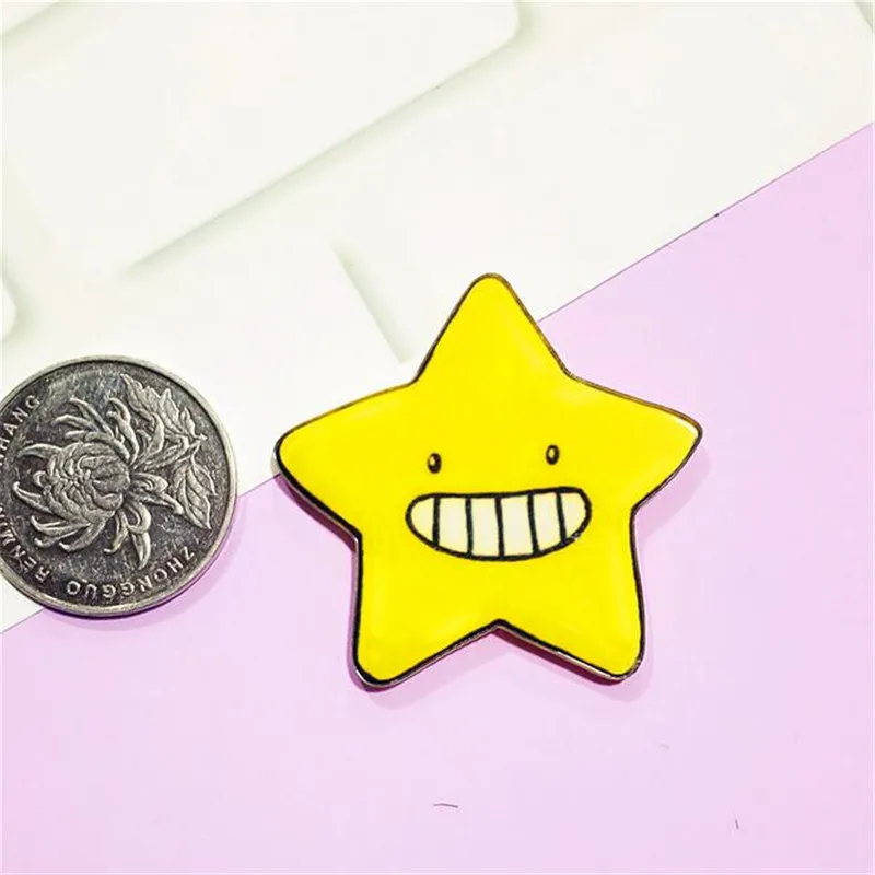 Maxsin Fun 10 PCS Cartoon Leaf Rainbow Star Bow Brooch Acrylic Badges Icons on The Backpack Pin Badge Decoration for bags | Дом и сад