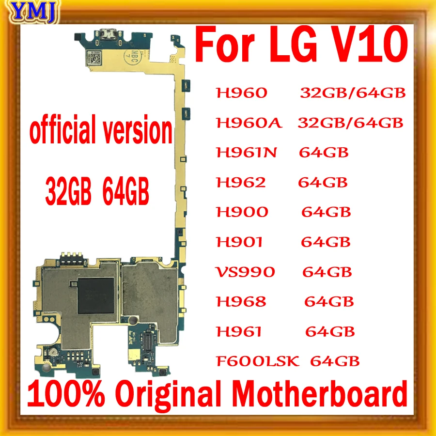 100% оригинал для LG V10 H960/H960A H961 H961N H900 H901 VS990 H968 F600LSK материнская плата с полными