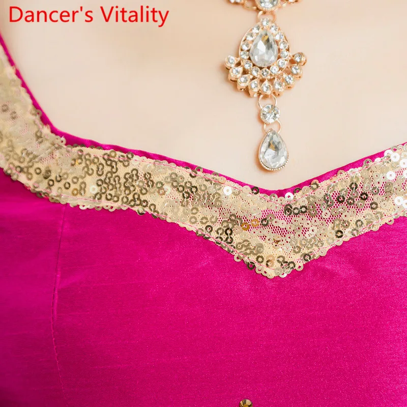 Женская индийская танцевальная тренировочная одежда искусственный Топ 5 цветов