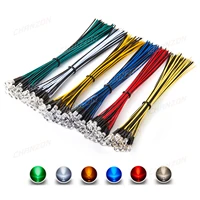 120pcs 5mm prewired led diode kit light emitting 12v warm white red green blue yellow pre wired cable lamp bulb set assortment