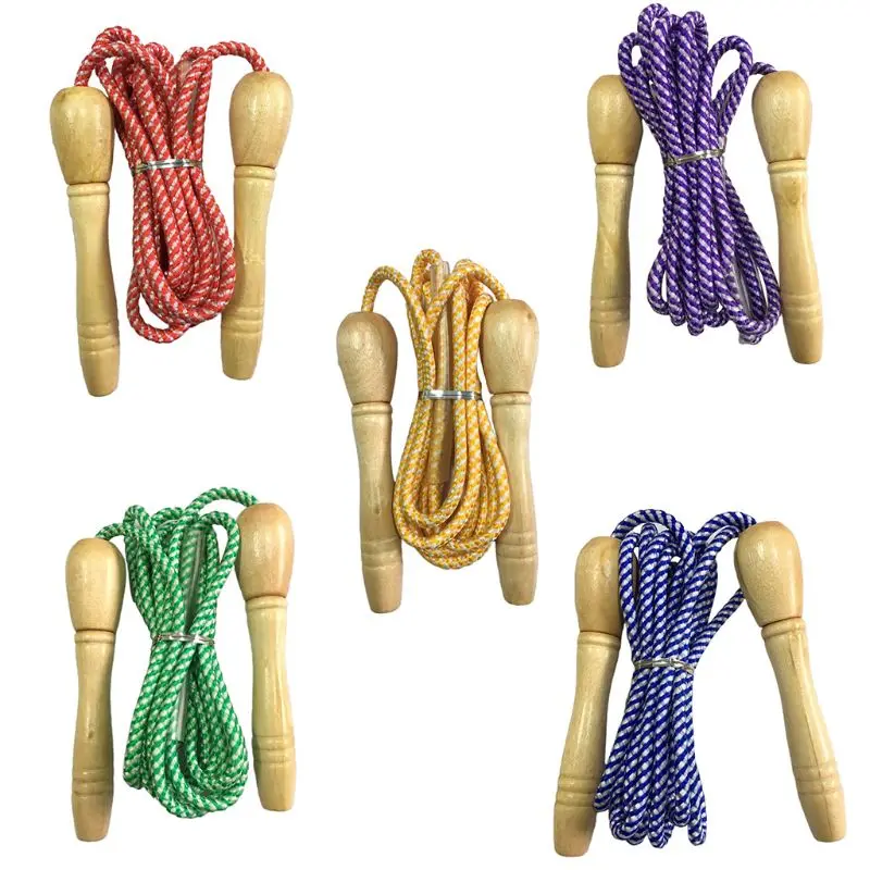 

2,8 м Скакалка с деревянной ручкой Скакалка упражнения Бодибилдинг Фитнес оборудование