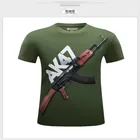 Новая мужская футболка с коротким рукавом и 3D принтом AK47 macho, модная мужская футболка в популярном стиле 2021CS.GO PUBG и другие игры