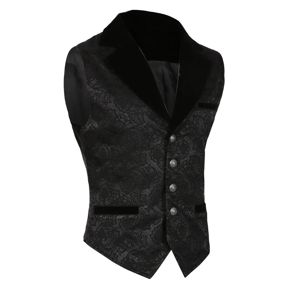 Мужской жилет костюм в стиле стимпанк винтажный викторианском куртка без