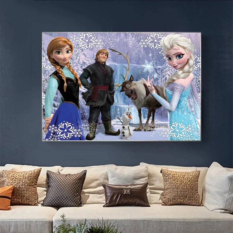 Disney ледяной Сестры Эльза и Анна холст рисунки Постер принт Cuadros настенные картины