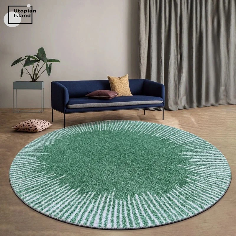 Мраморные коврики для гостиной зеленые круглые скандинавские Коврики спальни