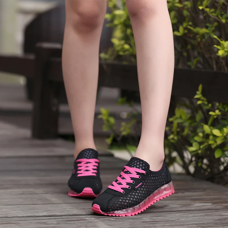 Новинка года; tenis feminino; женская мягкая спортивная обувь; светильник; женская обувь для тенниса; женские устойчивые спортивные кроссовки; брендовые кроссовки - Цвет: Черный