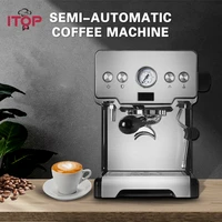 itop 15 bar italian type espresso coffee machine with milk frother semi automatic cappuccino coffee machine hot water