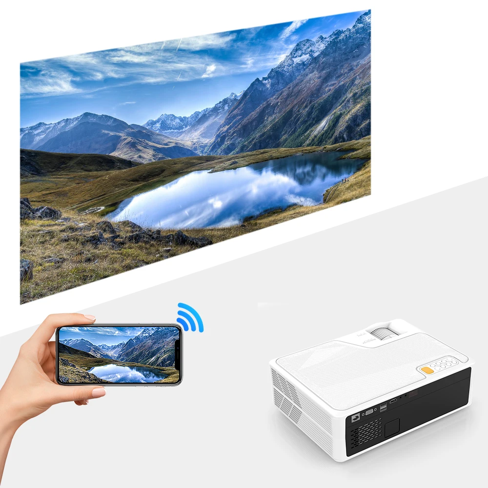 Everycom YG625 FHD 1080P светодиодный проектор видео 250 ''экран 7000 люмен Miracast Wifi Bluetooth