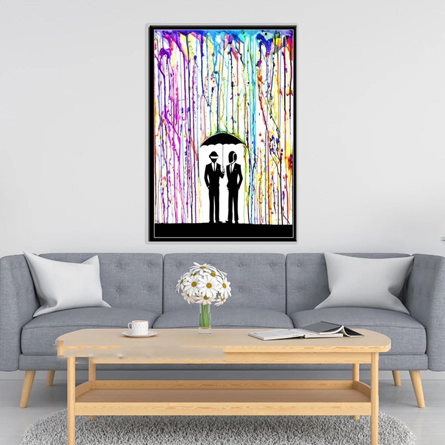 Постер Daft в стиле панк абстрактные постеры и принты радуги дождя домашний Декор