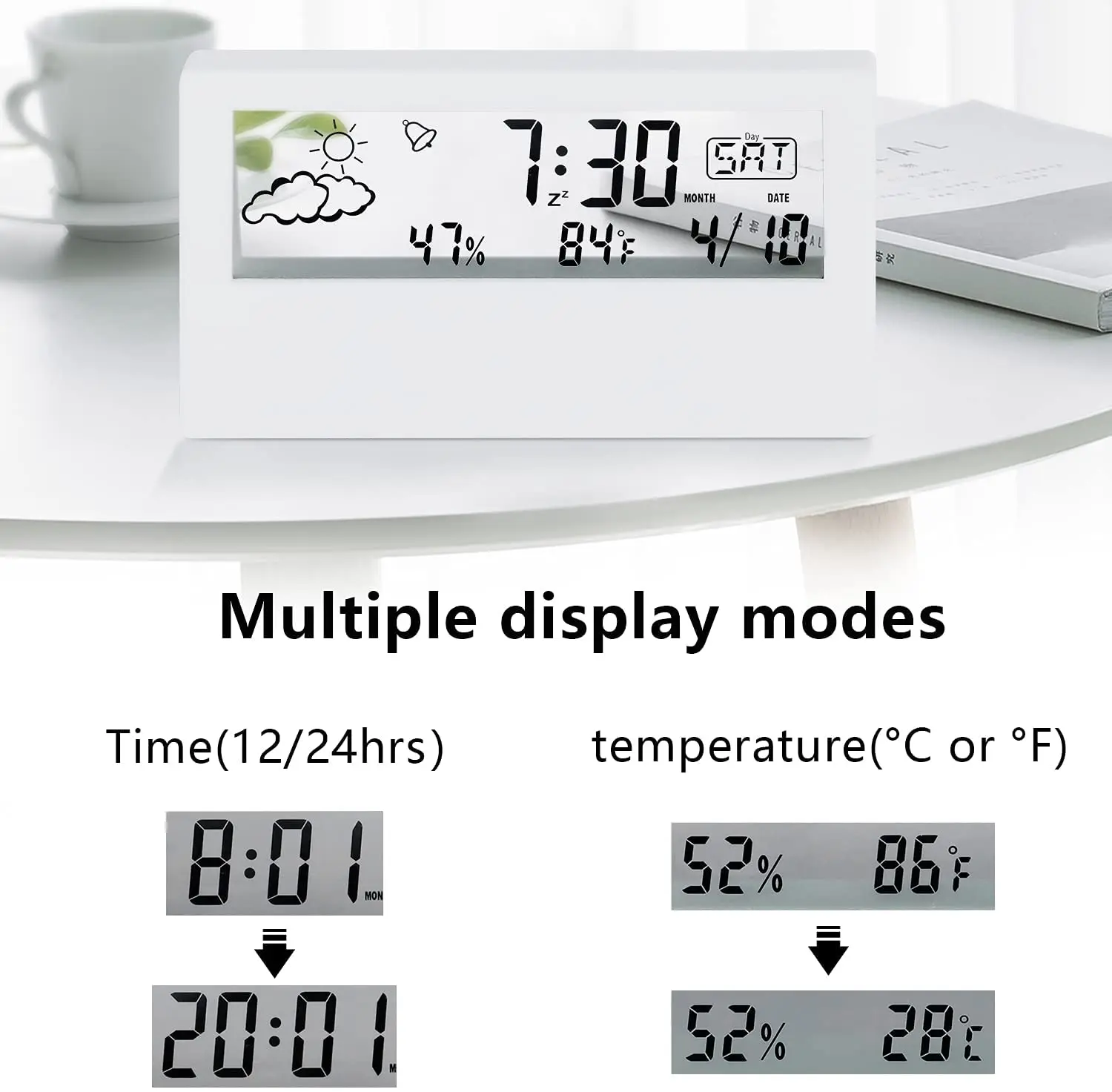 Цифровой будильник настольные часы изогнутый СВЕТОДИОДНЫЙ экран для детской