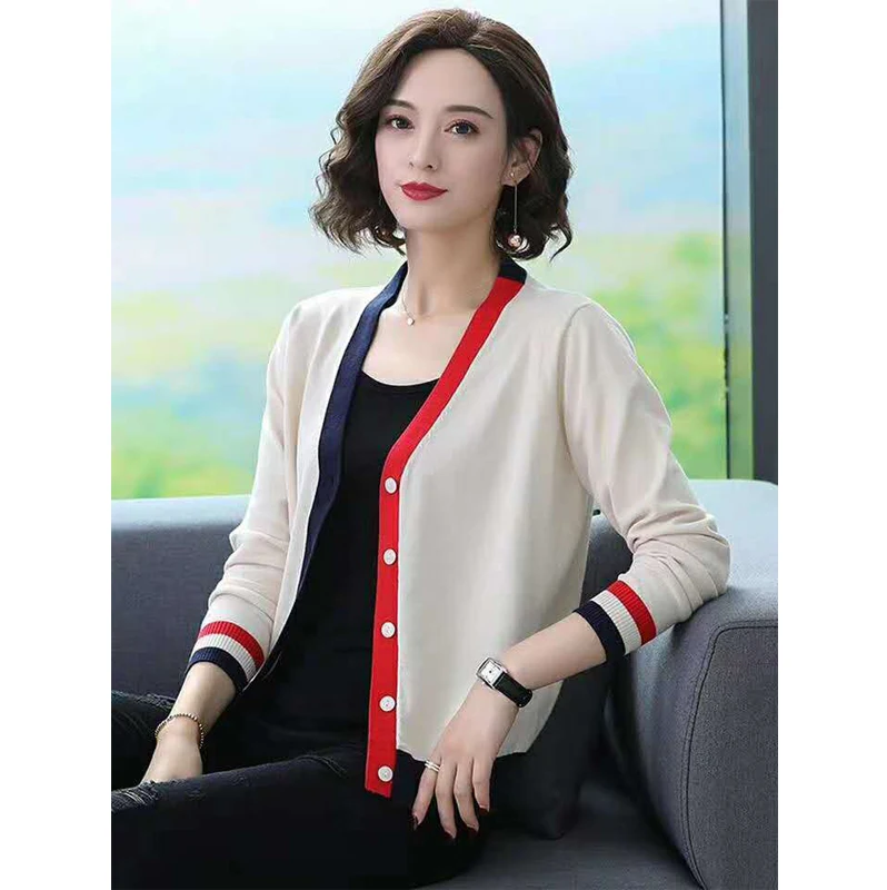 6 PCS Wholesale New Style Autumn Winter Women's long sleeve Knitted Sweater Fashion V-neck Cardigan Warm Sweaters woman sweaters 6 PCS Wholesale New Style Autumn Winter Women's long sleeve Knitted Sweater Fashion V-neck Cardigan Warm Sweaters woman sweaters