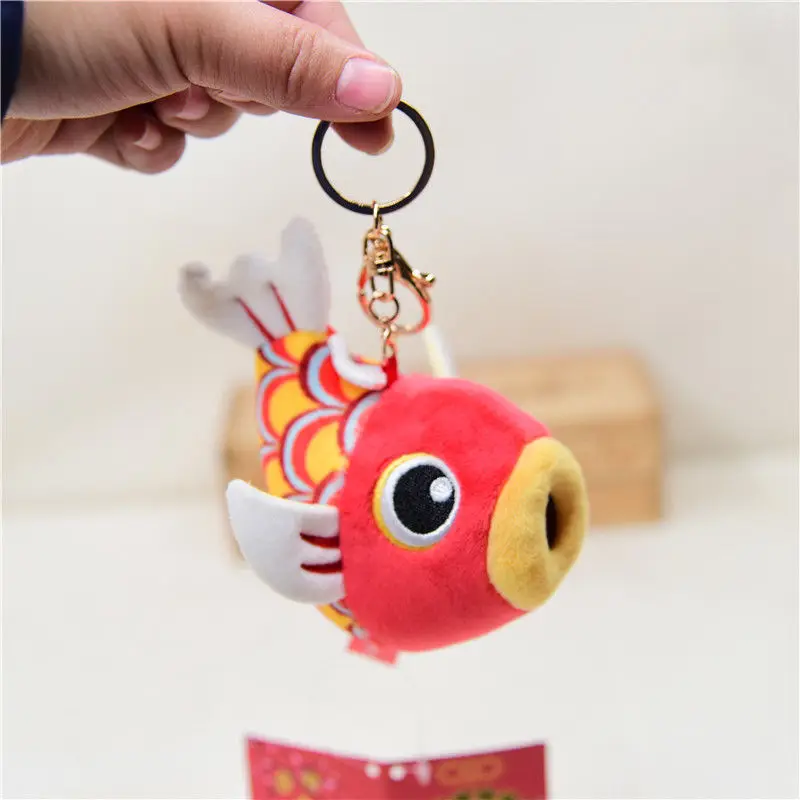 

Koi Blessing Cartoon fish Small carp popular Exquisite pendant Keychain Decorate good quality soft Soothing doll christmas gift