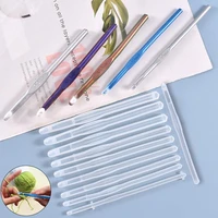 diy crystal crochet hook resin mold transparent epoxy resin knitting hook needles for braiding hand sewing tools silicone mold