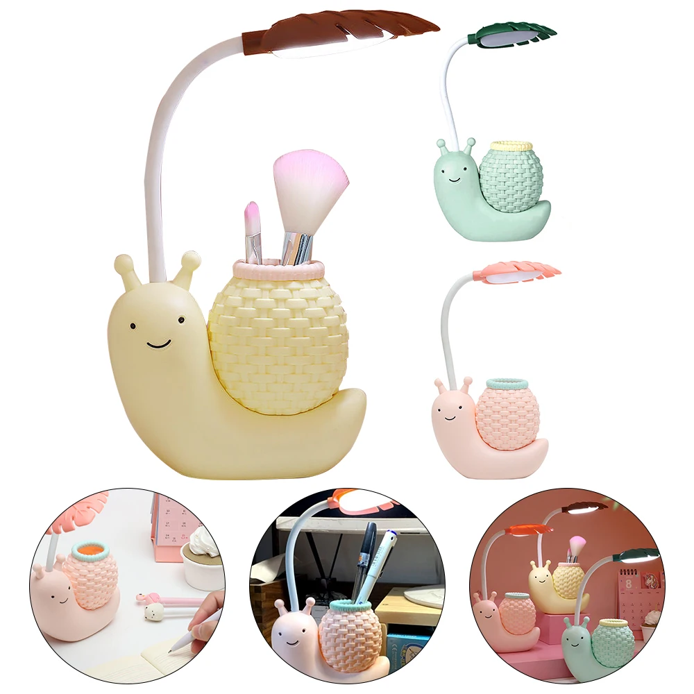 

1pcs Bright Table Light Energy-Saving Eye Protection Pink USB Charging Lamp LED Night Light Bright Reading Lamp Pen Organizer