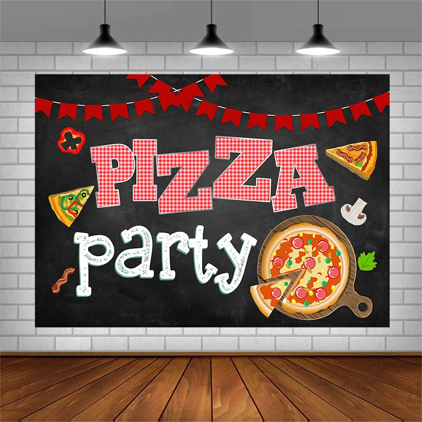 

Avezano Photography Backgrounds Company Pizza Party Banner Backdrops For Photo Studio Photocall Photozone Decor Vinyl Wallpaper