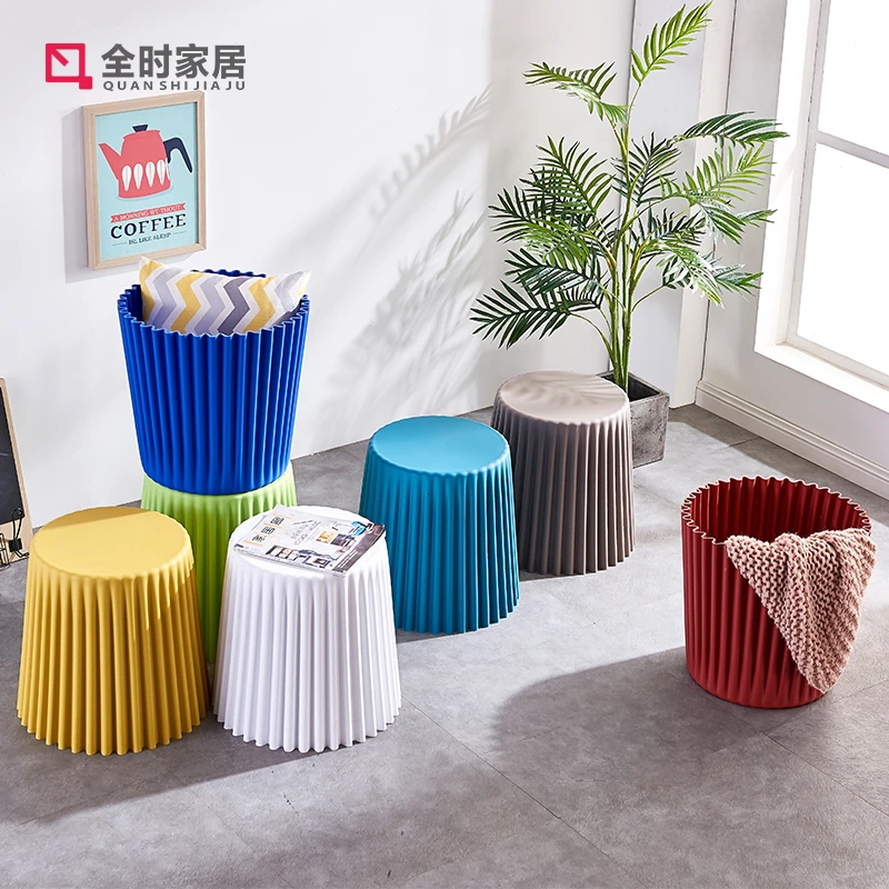 Пластиковый табурет для дома маленькая скамейка утолщенная Северная Европа